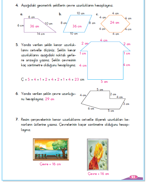 3. Sınıf Berkay Yayınları Matematik Çalışma Kitabı 93. Sayfa Cevapları Çevresini Ölçelim 5-1 Çalışma 3. Sınıf Berkay Yayınları Matematik Çalışma Kitabı 93. Sayfa Cevapları Çevresini Ölçelim 5-1 Çalışma