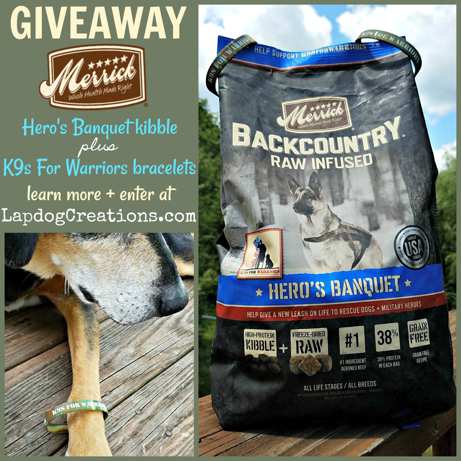 merrick dog food hero's banquet