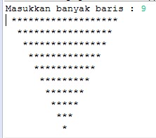 Algoritma Segitiga Bintang Terbalik Dengan Java Ngejava Com