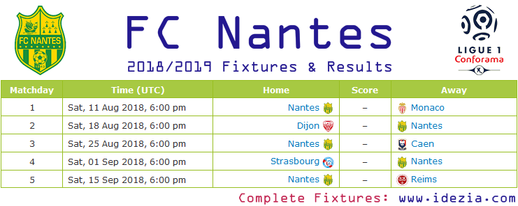 Descargar los partidos completos PDF Nantes 2018-2019