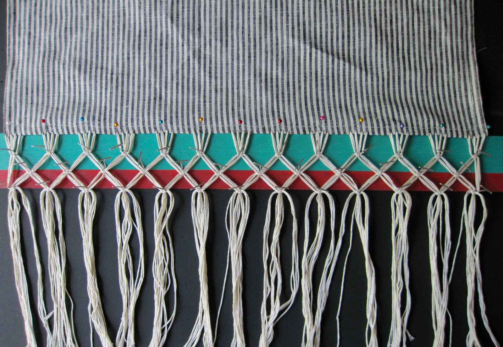 DIY Macrame Fringe Table Runner Driven by Decor