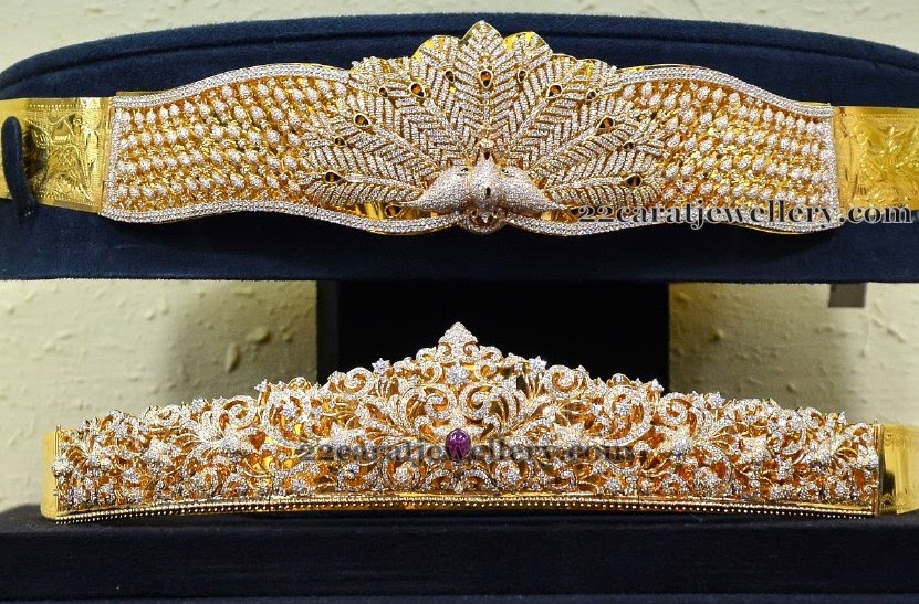 Peacock Diamond Vaddanam Designs - Jewellery Designs