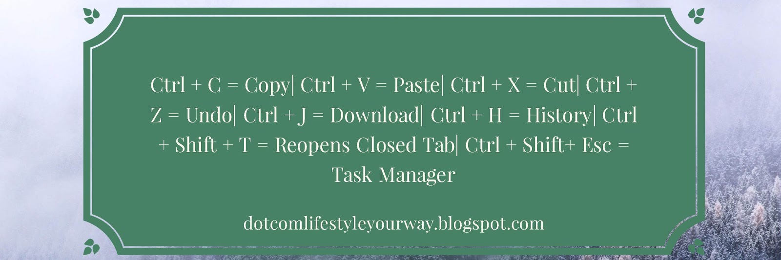 Using keyboard shortcuts can help you ave time allowing you to be more productive and efficient.