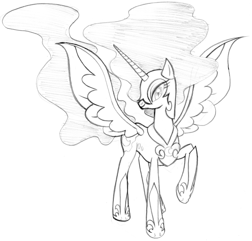 Mlp Base Nightmare Moon Coloring Pages Coloring Pages