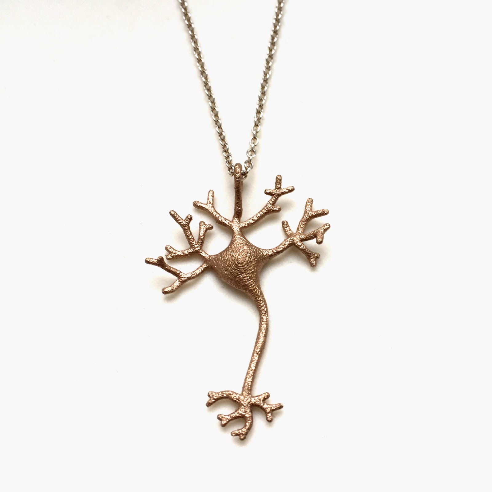 Science inspired jewelry Neuron pendant