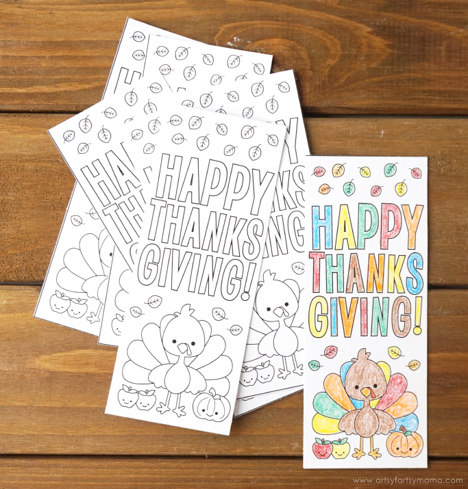 Download Free Printable Thanksgiving Bookmarks for kids of all ages to color!