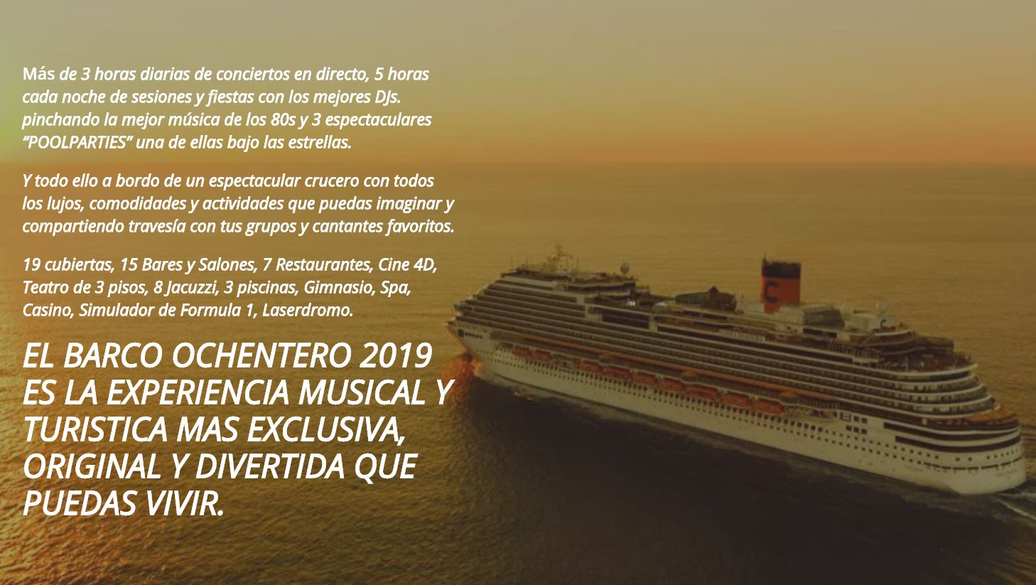 El Crucero Ochentero 2019