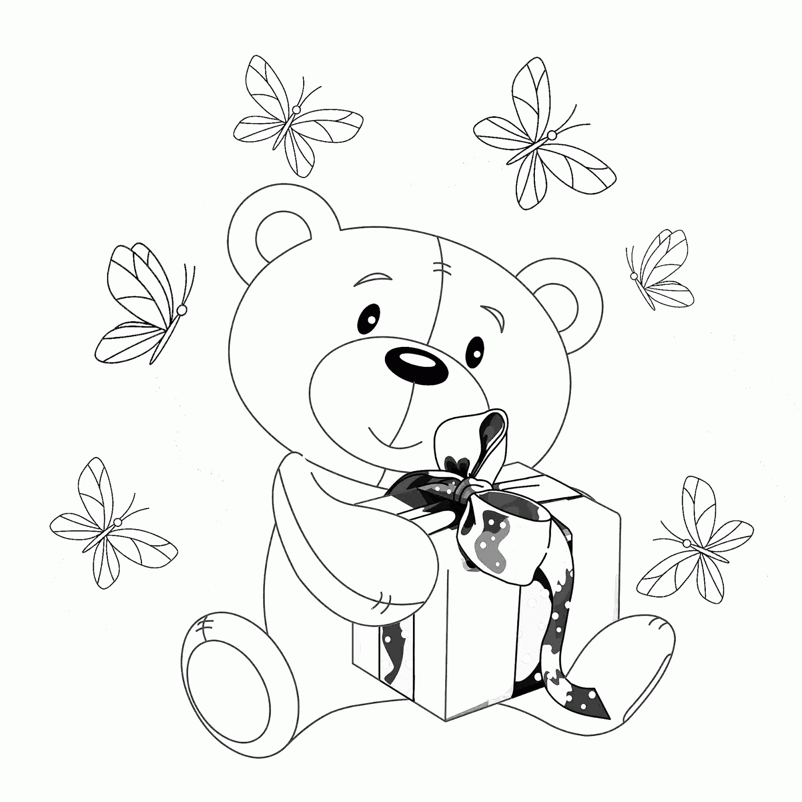 Beautiful Teddy Bear Birthday Teddy Bear Colour Drawing HD Wallpaper