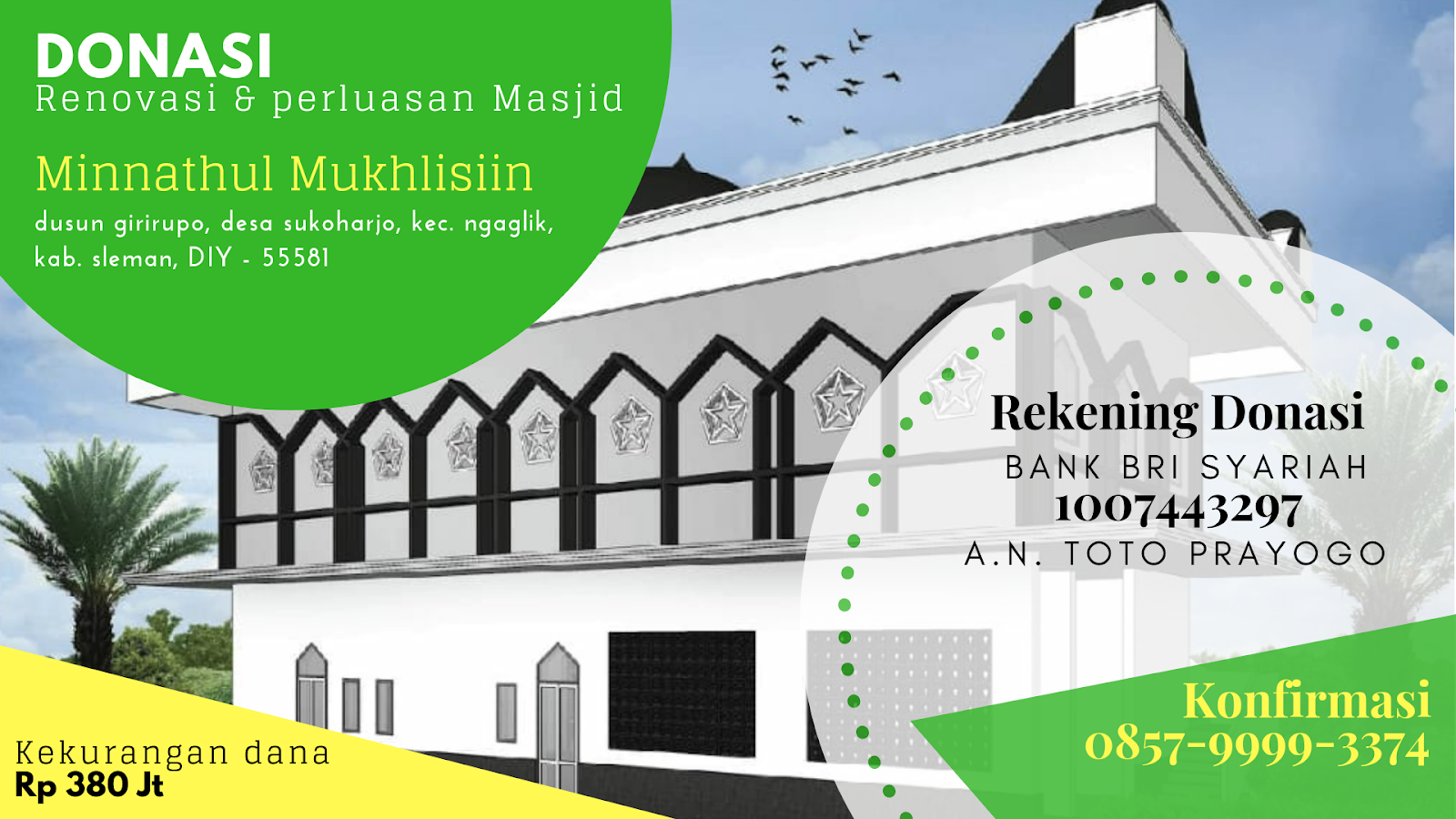 donasi masjid renovasi dan perluasan minnathul mukhlisiin