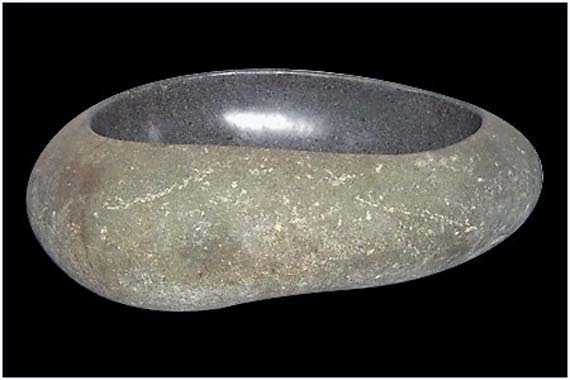 river rock vessel sink