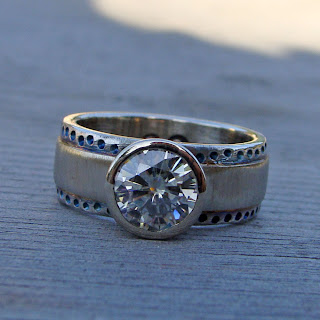 moissanite engagement ring