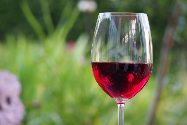 wine in wine glass