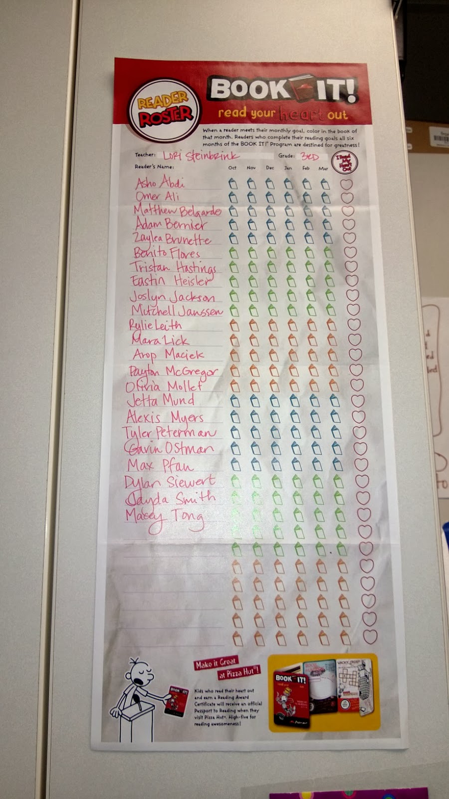 mrs steinbrink s 4th grade class agenda book it reading program