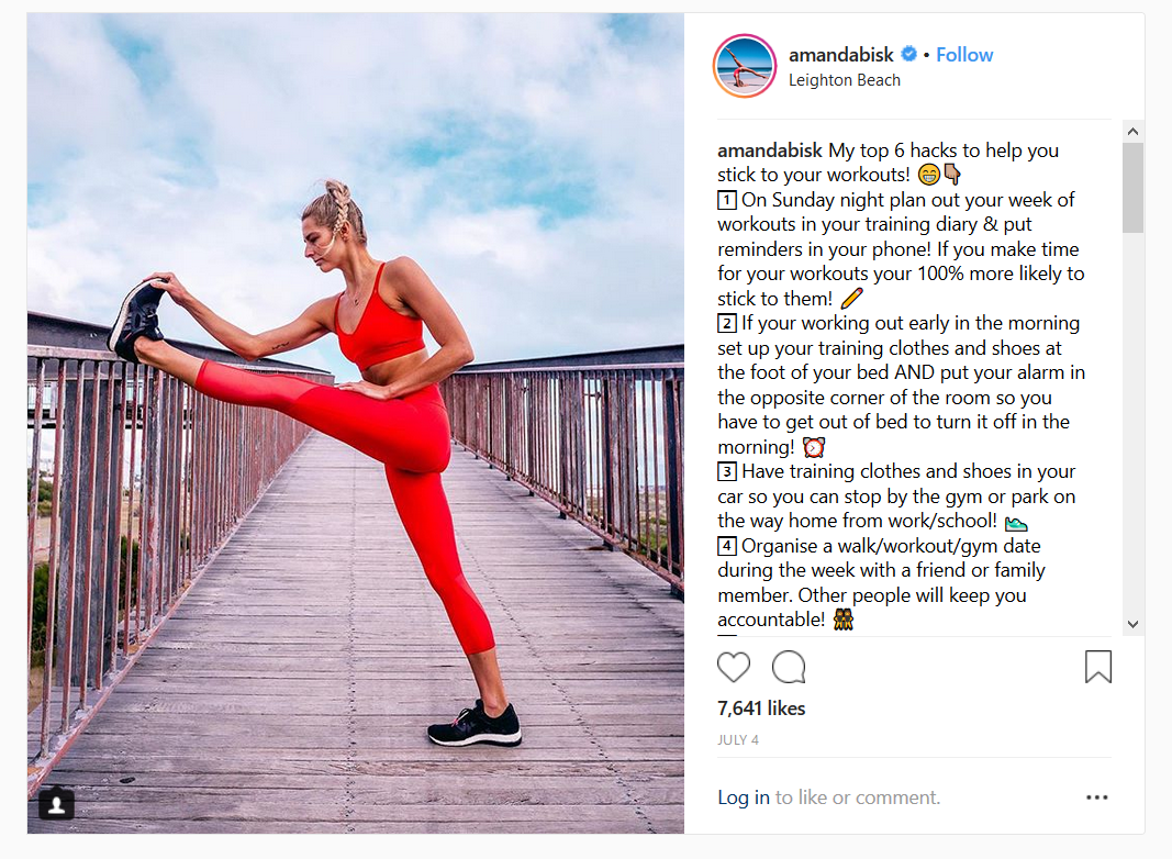 Top Fitness Girls Amanda Bisk Inspiring Fitness Girls On Instagram