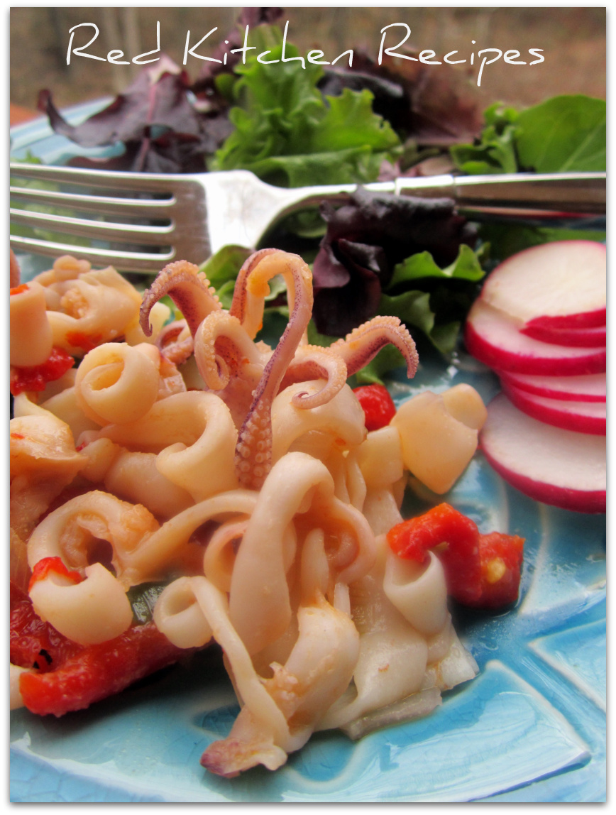 Red Kitchen Recipes: Caribbean Calamari Noodles