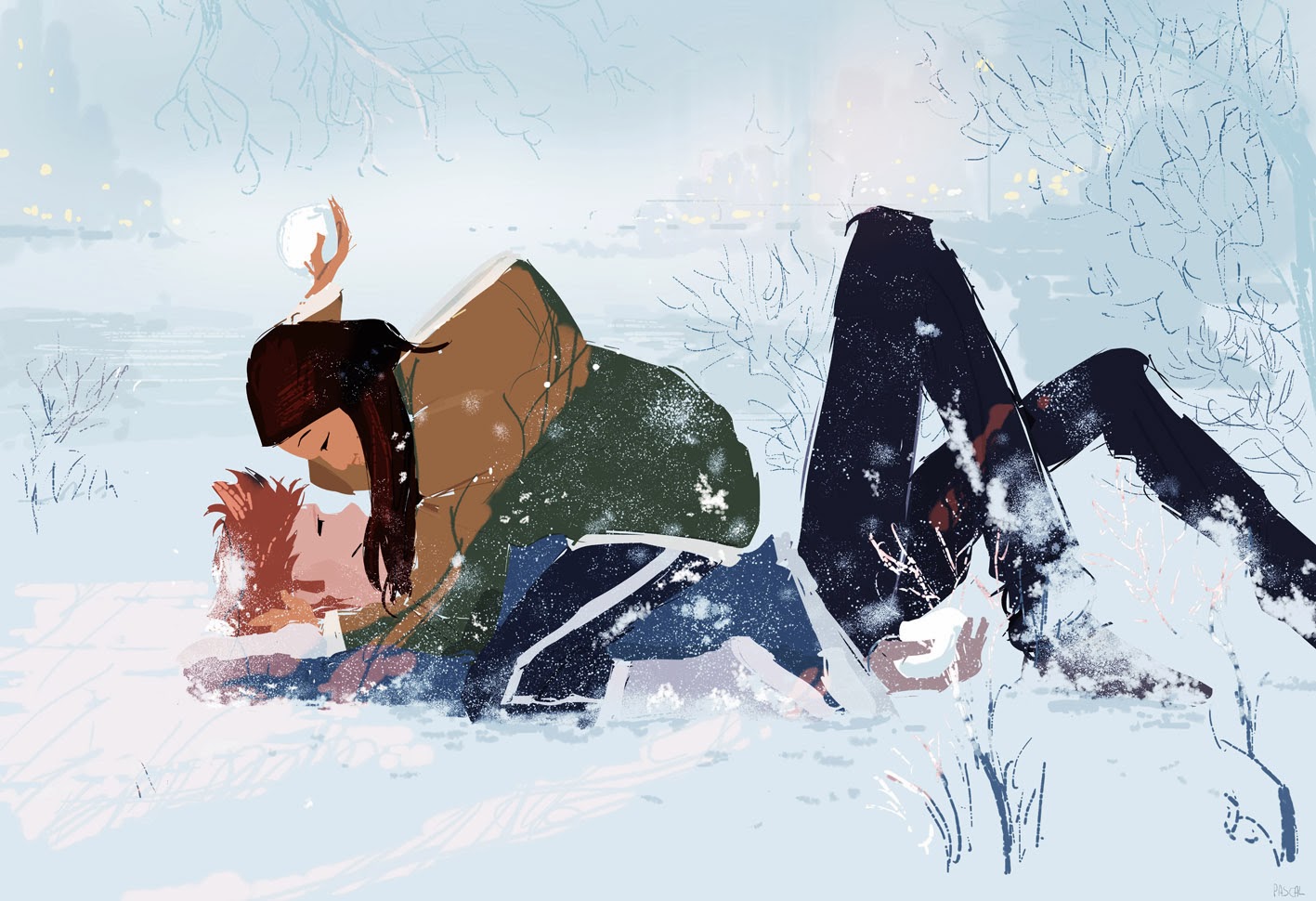 Иллюстрации Паскаля Кэмпиона зима