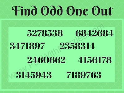 Odd One Out Tough Picture Brain Teaser