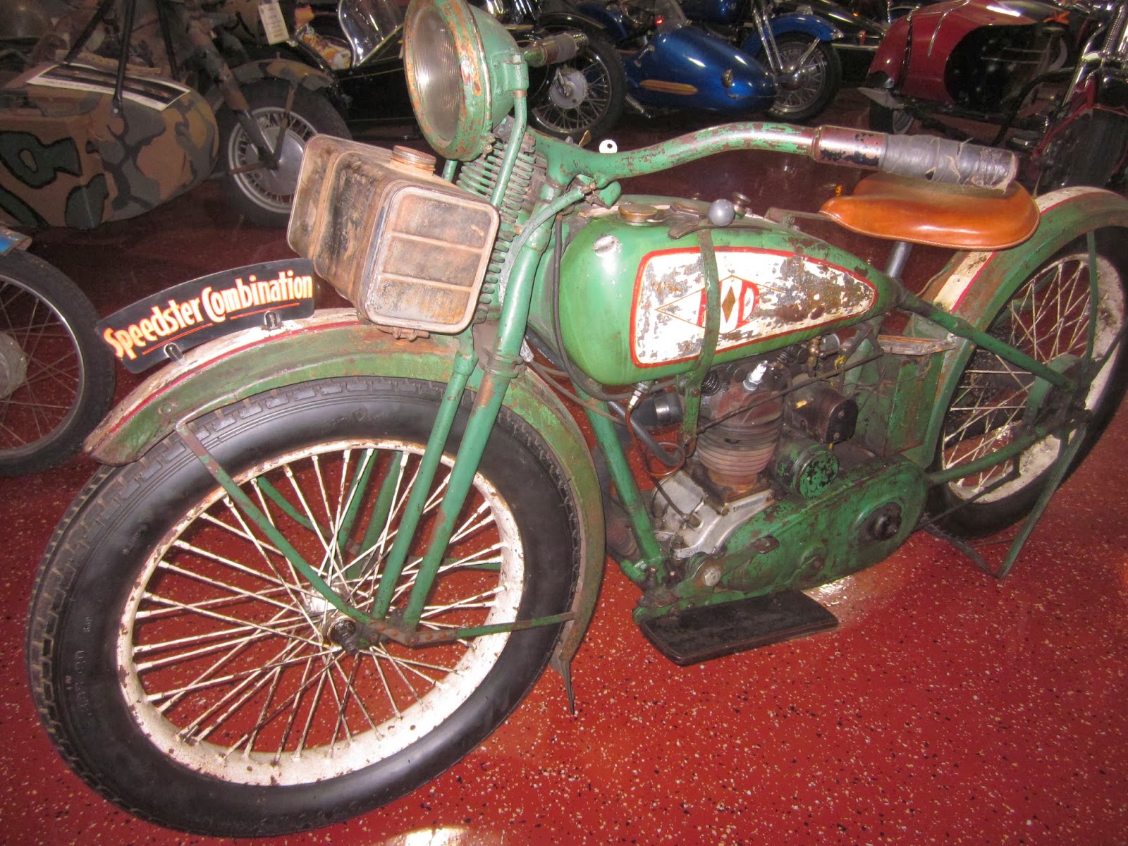 OldMotoDude Early Harley Davidson Single on display at the World of