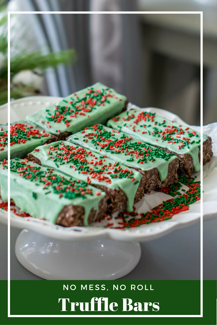 These no roll truffle bars make holiday baking a cinch! Featuring Rice Krispies® for an added crunch, you'll love these chocolate fudgy treats! #HolidayTreatMaking #ad These no roll truffle bars make holiday baking a cinch! Featuring Rice Krispies® for an added crunch, you'll love these chocolate fudgy treats! #HolidayTreatMaking #ad