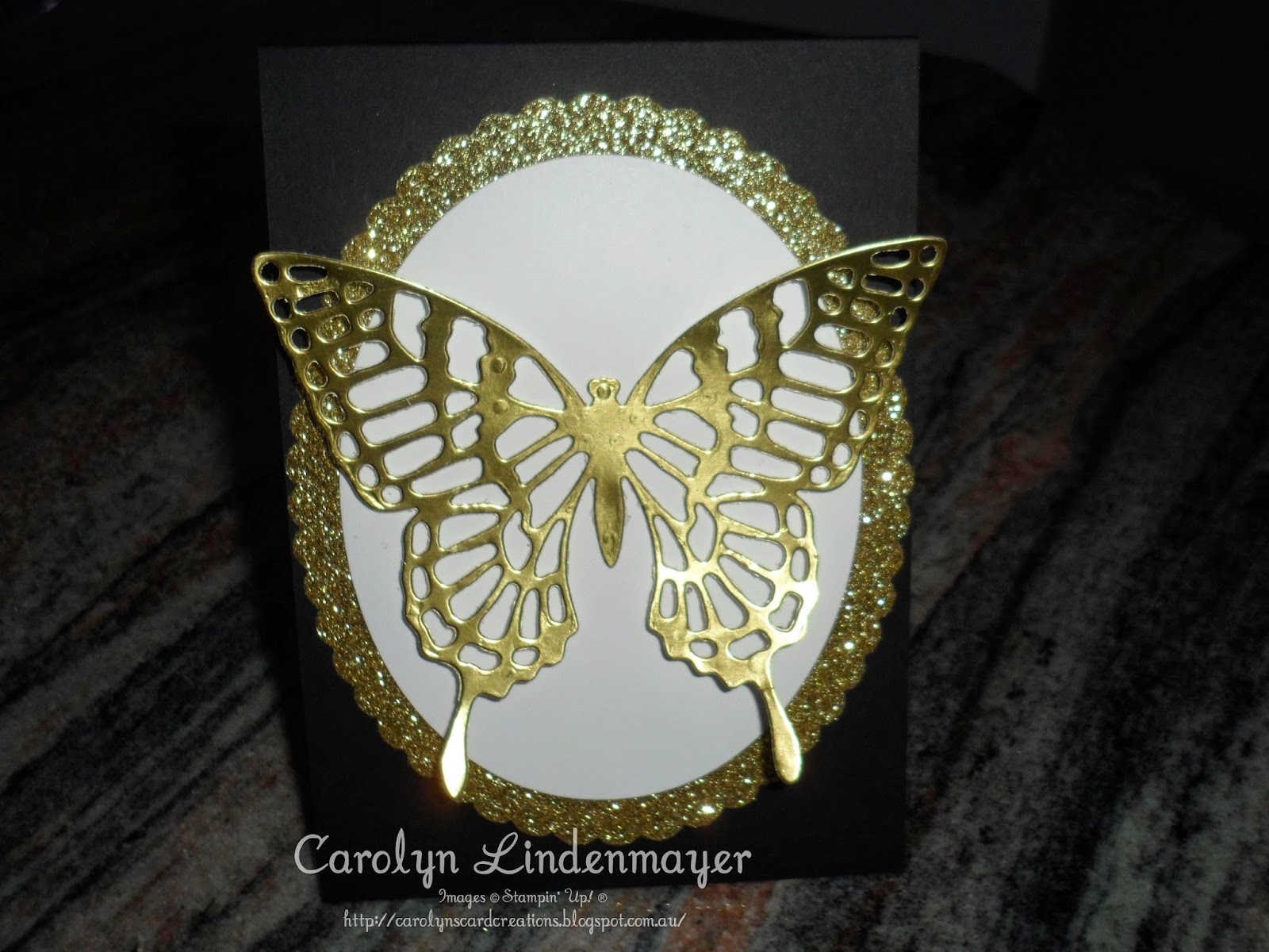 Black and Gold Butterfly Card