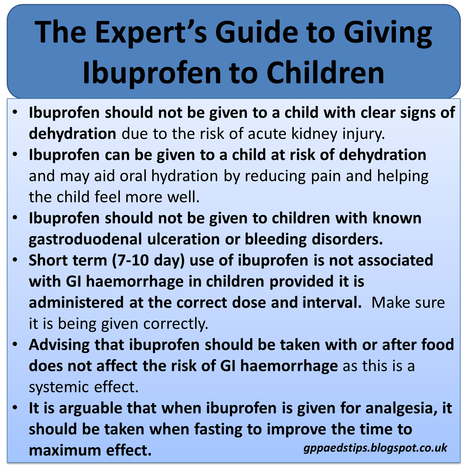 Paediatrics for Primary Care (and anyone else) Should you give