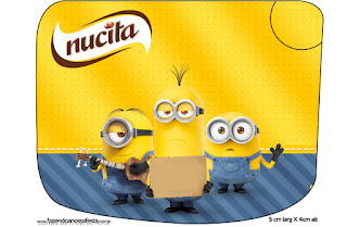 Película de los Minions: Etiquetas para Candy Bar para Imprimir Gratis. Etiqueta Nucita de Película de los Minions para imprimir gratis.