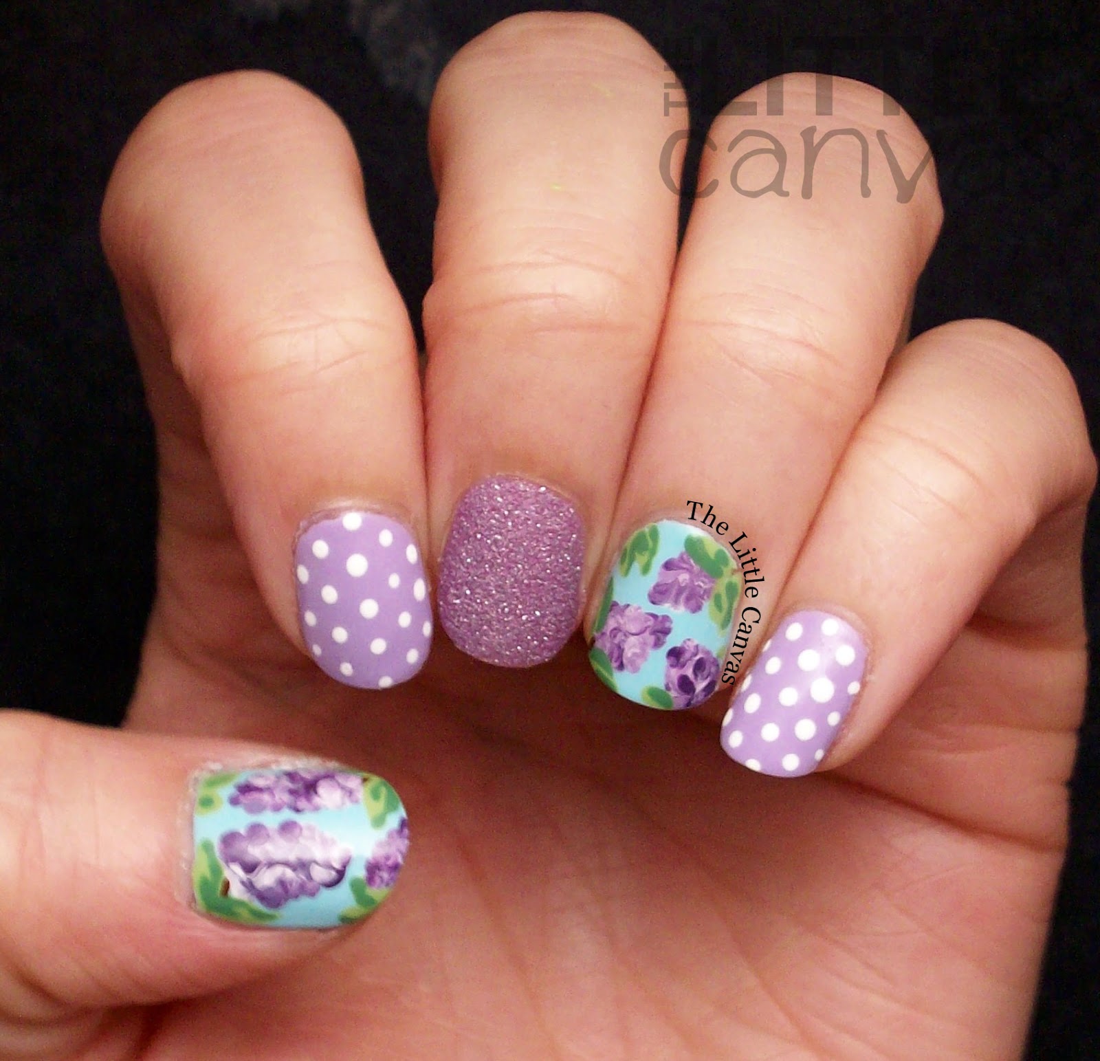 Lilac Nail Art - The Little Canvas