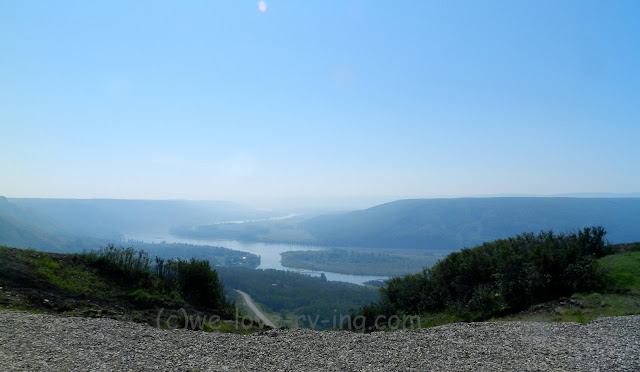 Peace River flows through the valley below the viewpoint