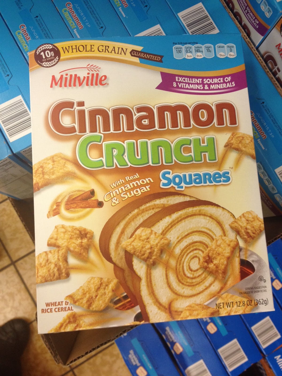 Budget Food Review Millville Cocoa Rice and Cinnamon Crunch Squares
