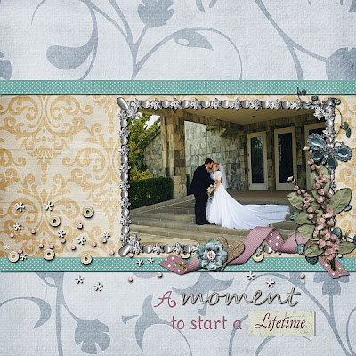 Here is my most recent layout using one of my wedding photos