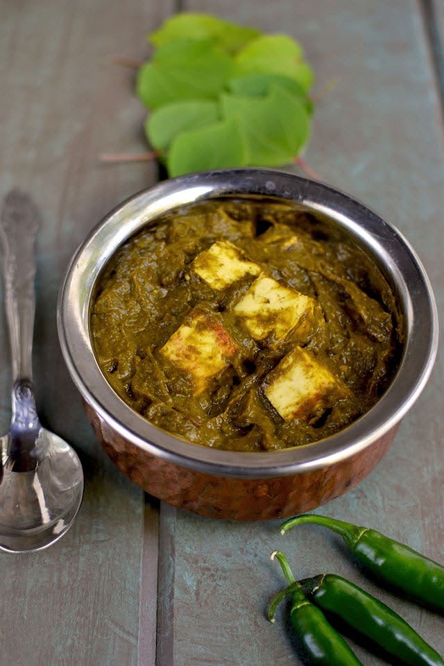 Paneer with Sorrel Spinach