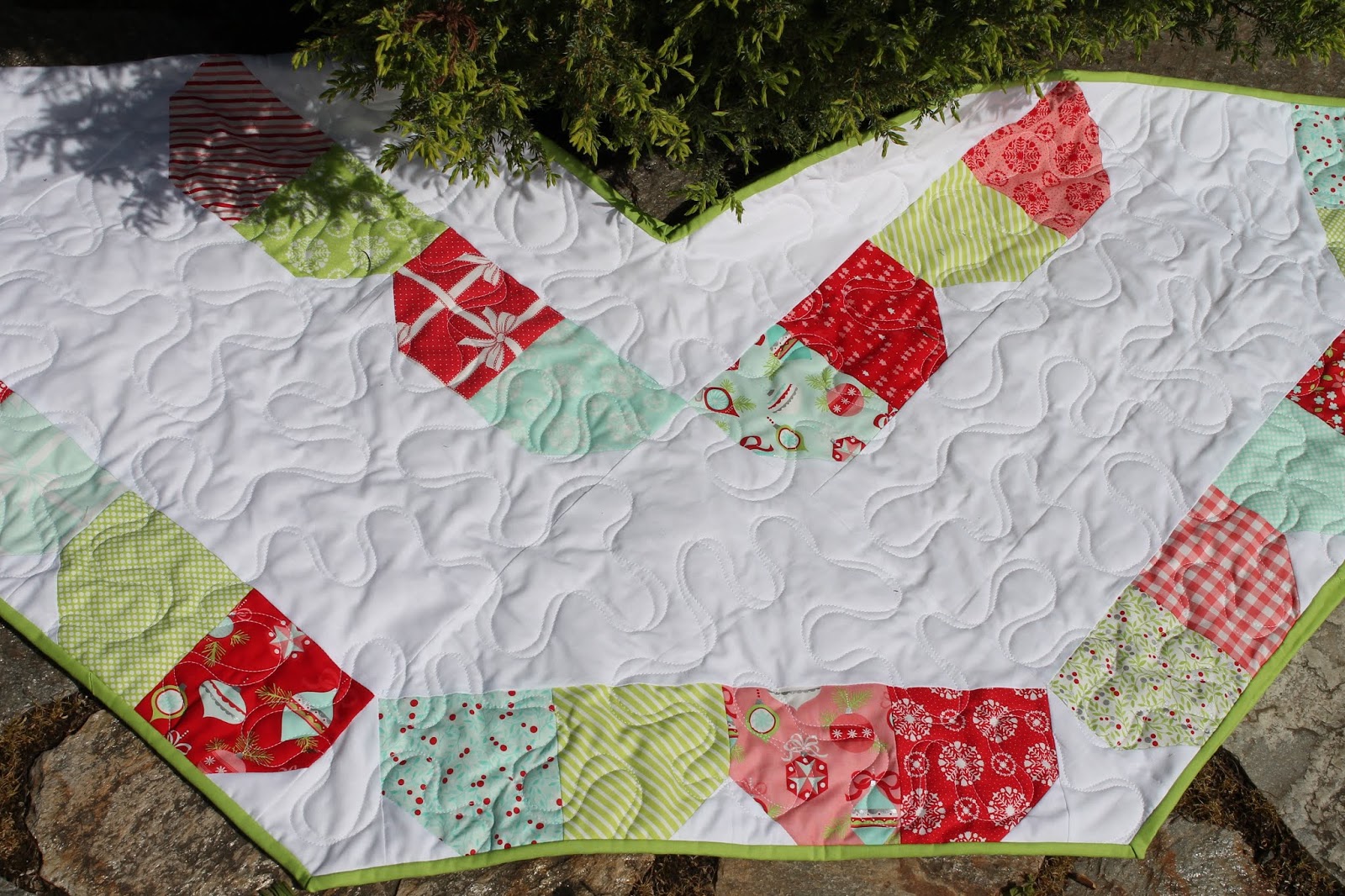 Quilting is more fun than Housework... Charm Pack Tree Skirt for FQS
