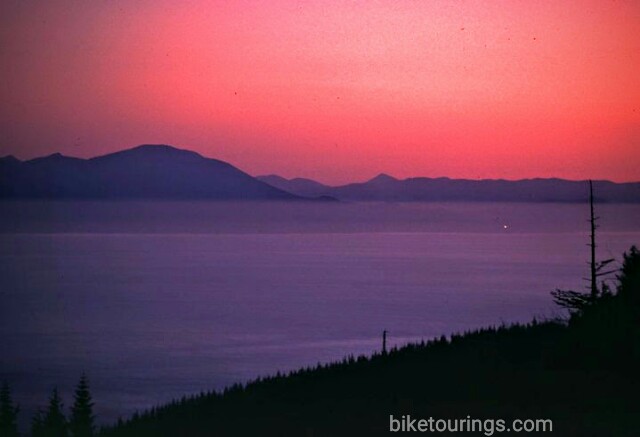 Mountain bike touring around Cape Flattery, Washington Picture of Strait of Juan de Fuca from Cape Flattery, Washington while mountain biking