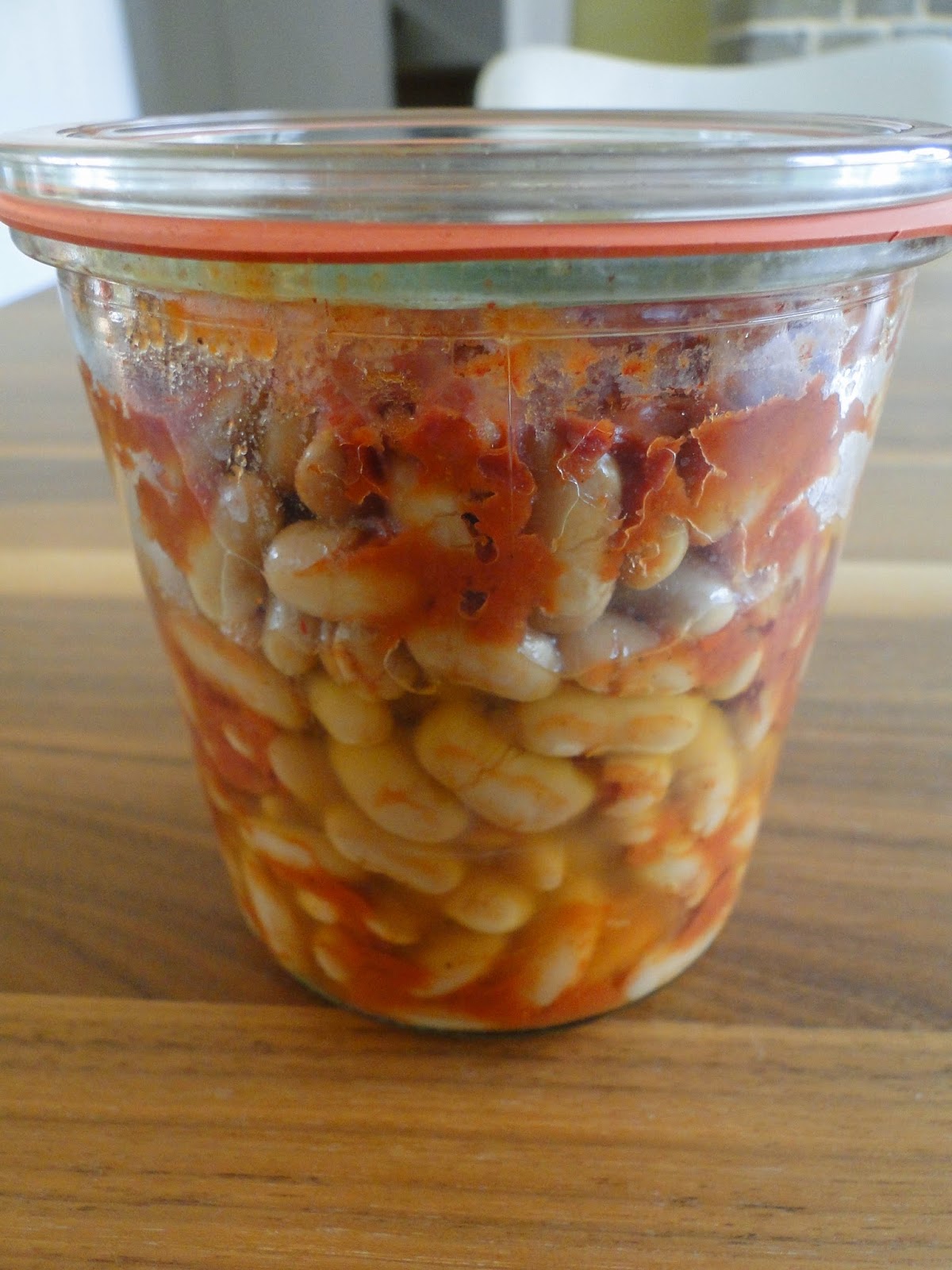 Piekerans: Witte bonen in tomatensaus