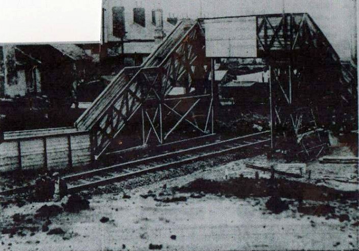 Footbridge during rebuilding