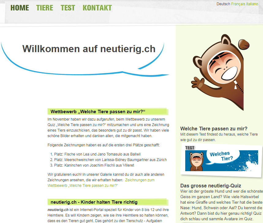 Tiere kennenlernen