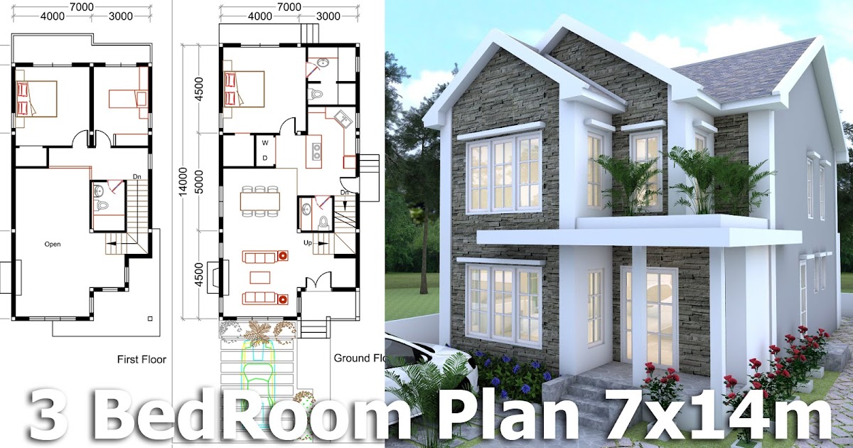 Sketchup Modeling Home Plan 7x14m Samphoas House Plan Sketchup Modeling Home Plan 7x14m Samphoas House Plan