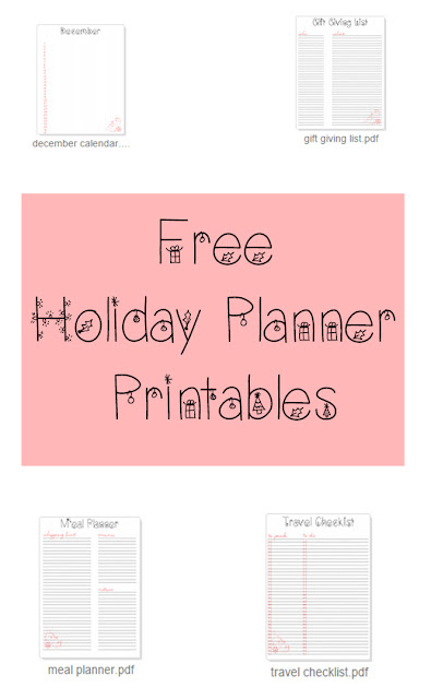 Emilee Speaks: free holiday planner printables