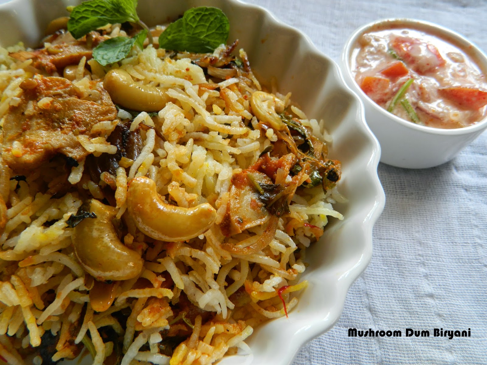 Geeths Dawath Mushroom Dum Biryani in Sanjeev Kapoor's style