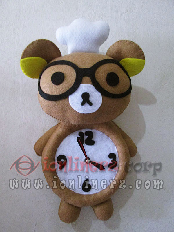 Jam Dinding Flanel Karakter Kartun Boneka Rilakuma Jam Dinding Flanel Karakter Kartun Boneka Rilakuma