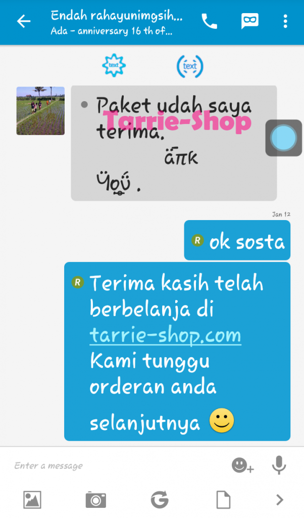 Testimoni Customer Tarrie Shop Testimoni Customer Tarrie Shop