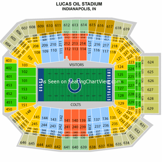 Colts Seating Chart With Seat Numbers