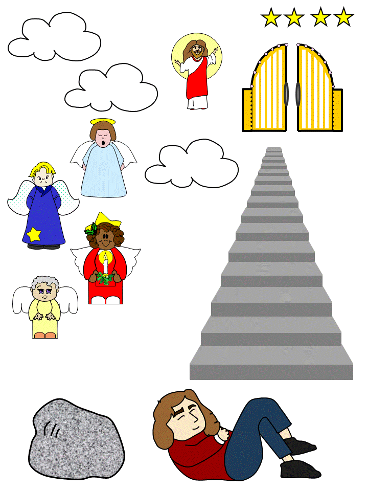 Escola Dominical Infantil A escada de Jacó e a ascensão de Jesus Escola Dominical Infantil A escada de Jacó e a ascensão de Jesus