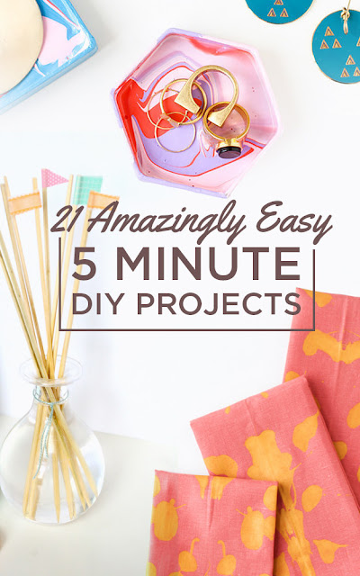 21 Amazingly Easy 5 Minute DIY Projects
