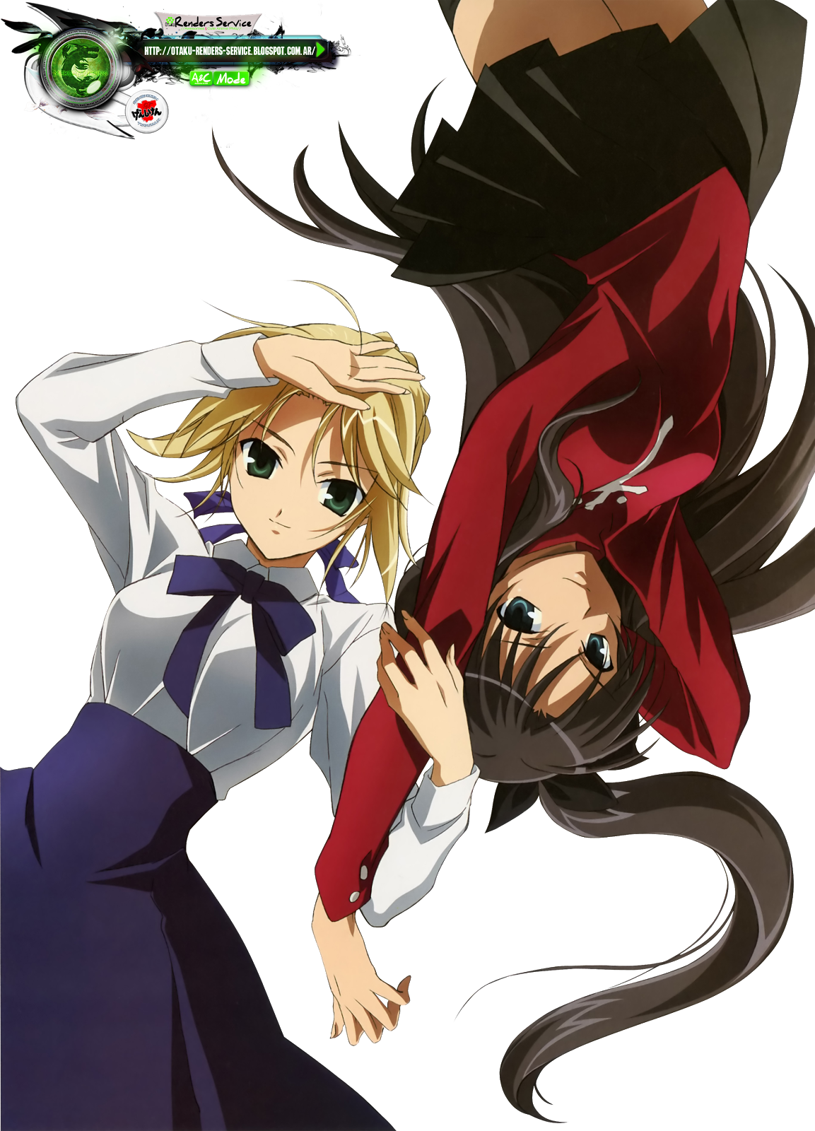 Fate Stay Night:Rin+Saber Kawaiii HD Render | ORS Anime Renders
