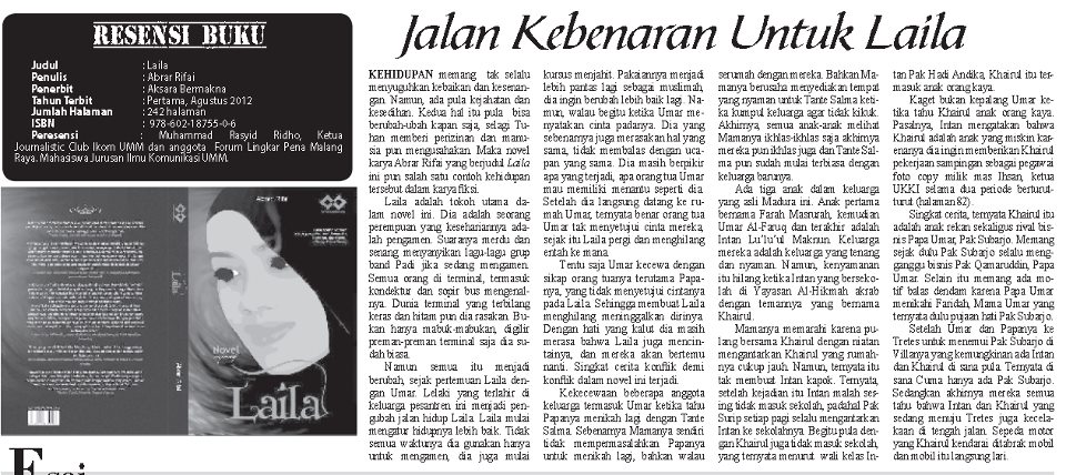 Contoh Resensi Di Koran Aneka Macam Contoh