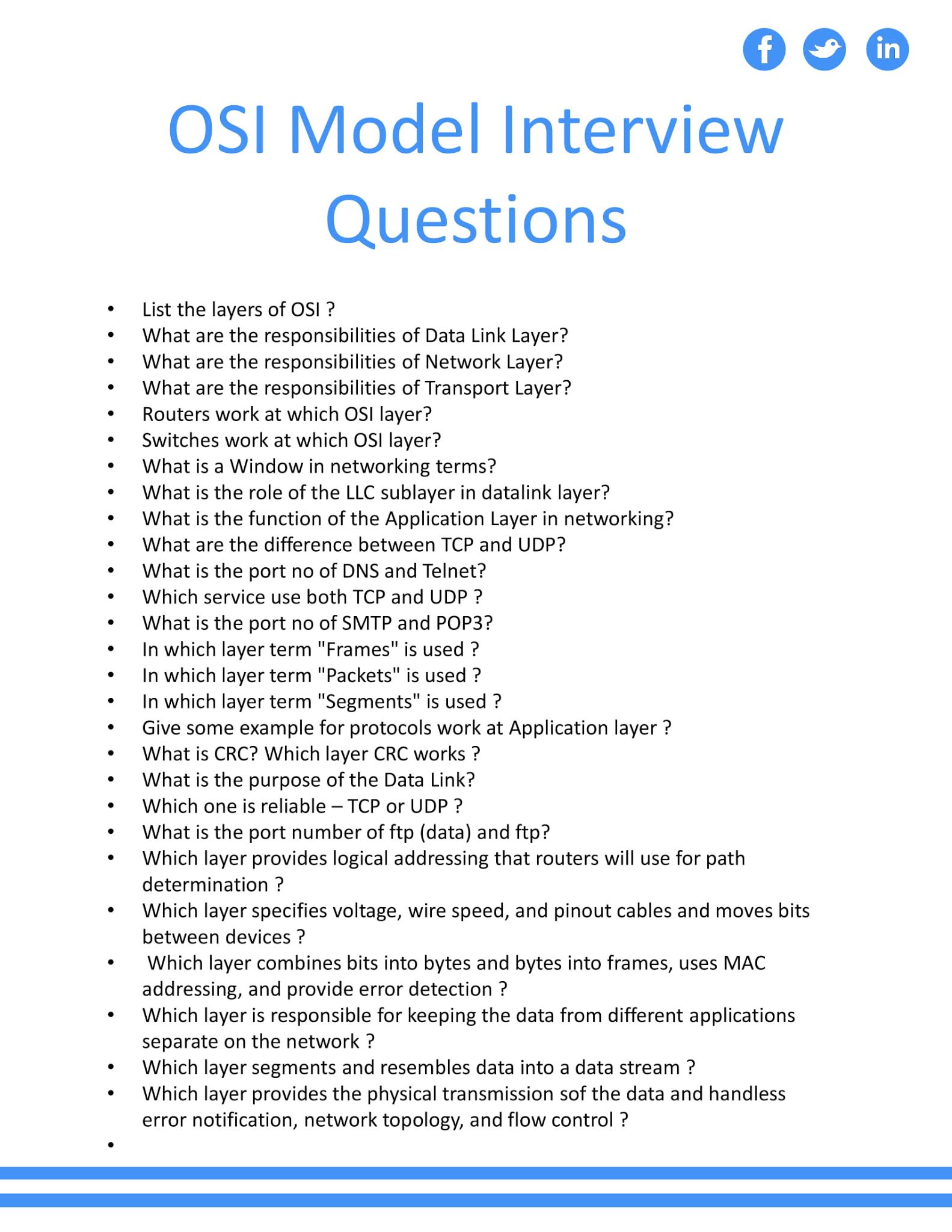 Osi Model Interview Questions And Top 20 Answer Siem vrogue.co