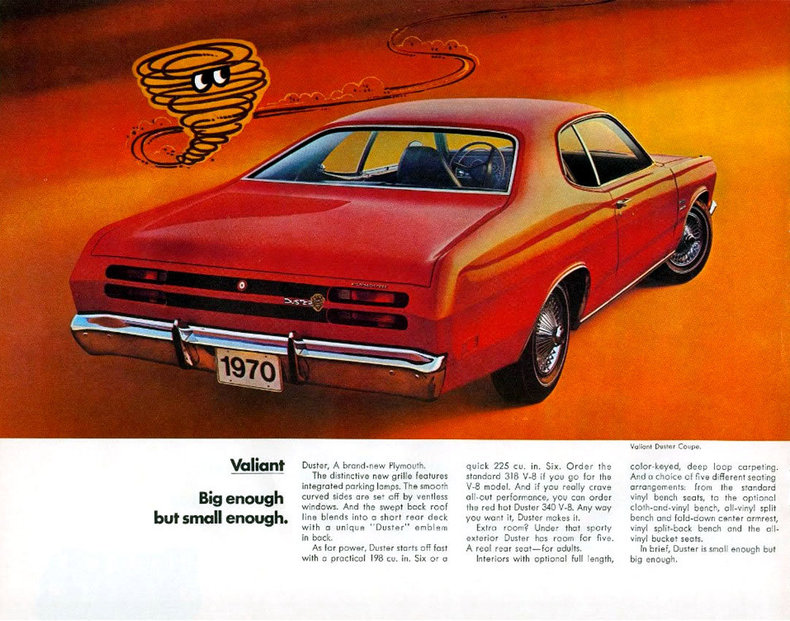 Car Style Critic Duster Plymouth's Sporty 1970 Valiant