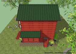 coop chicken dog plans cb100 combo construction insulated building completed perspective