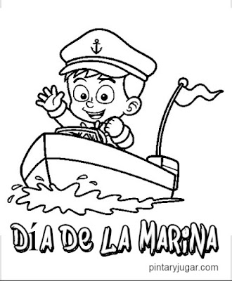 Dibujos colorear día de la marina Dibujos colorear día de la marina